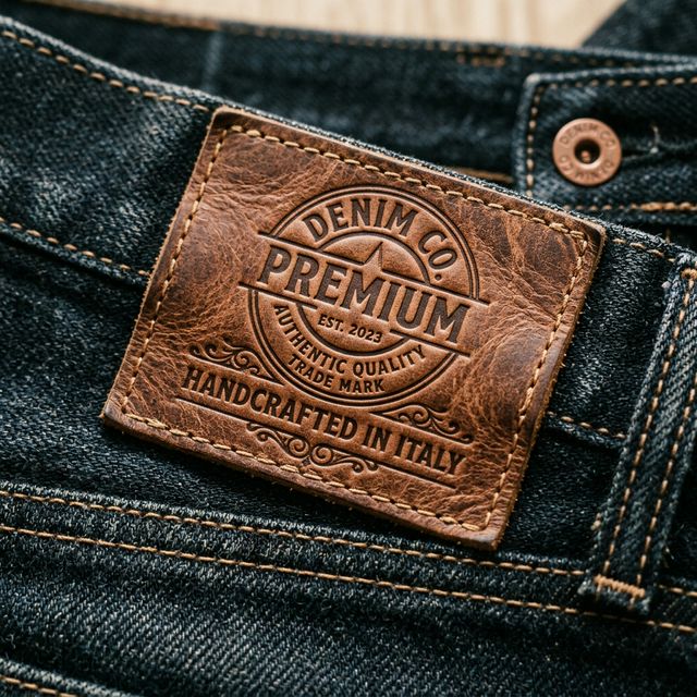 Etiqueta de couro Consciência Jeans